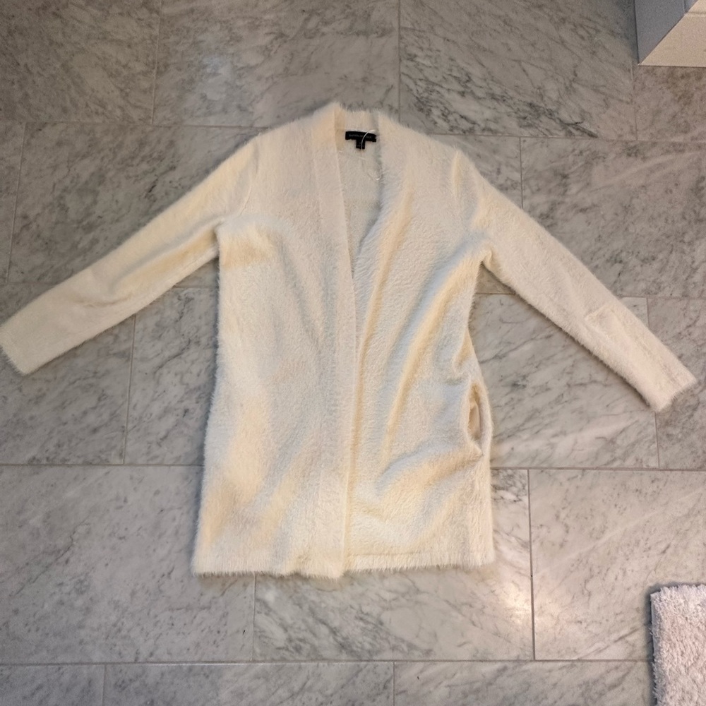 Banana Republic ivory fuzzy sweater